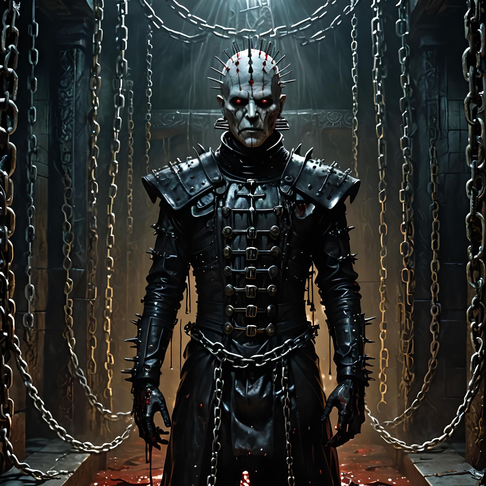 Pinhead from Hellraiser AI Generated Image