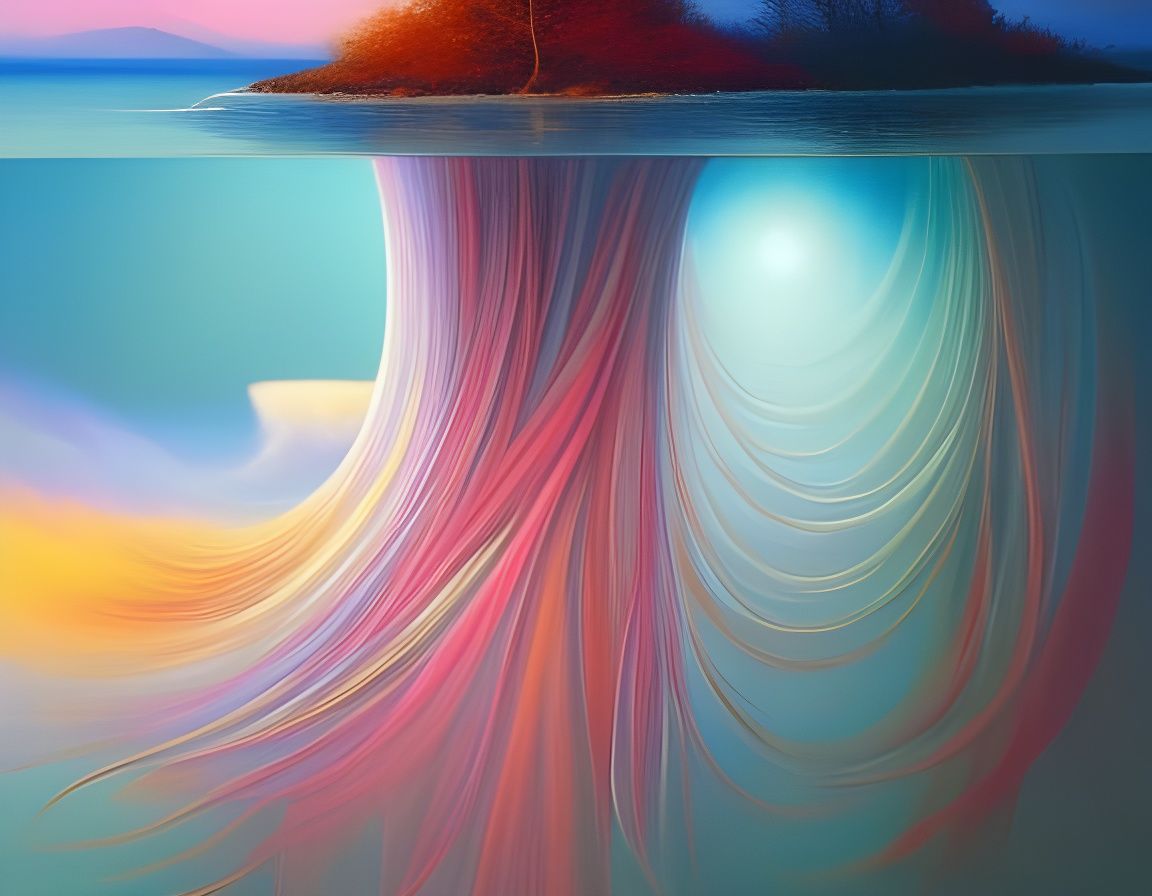 Ethereal Submarine Gypsy City in Art Nouveau Style