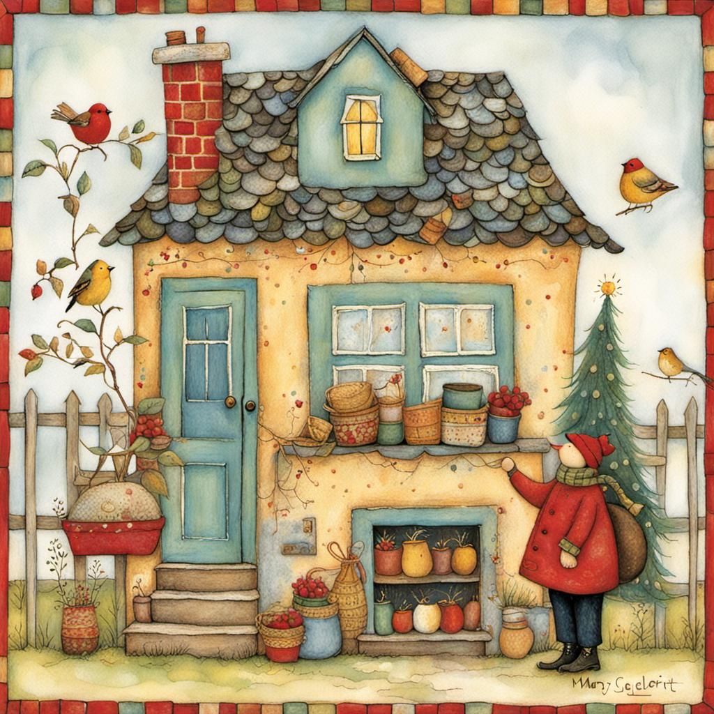 Whimsical Village Home with Warm Colors and Cozy Details