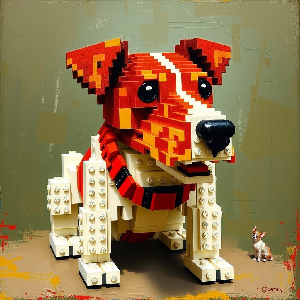 A lego jack russell dog