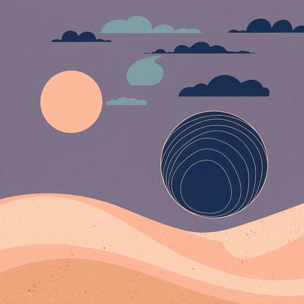 Surreal Abstract Texture in Soft Indigo