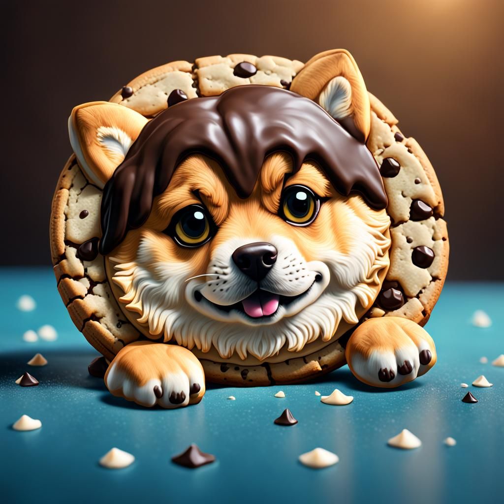Hyperrealistic Doge Chocolate Chip Cookie
