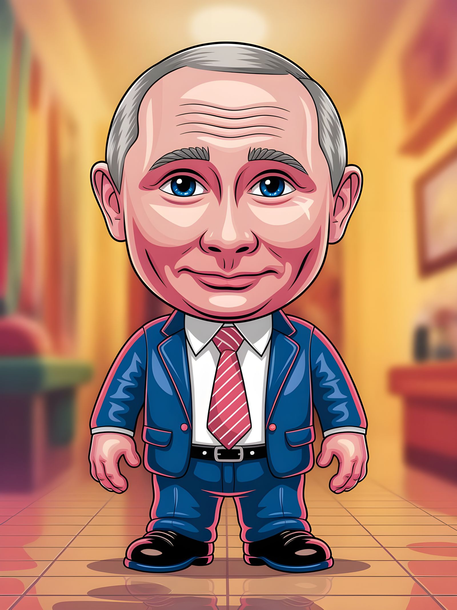 Cartoonish Putin Vinyl Toy in Pastel Hues