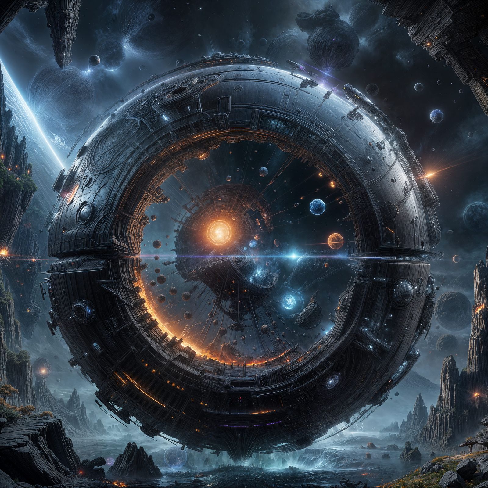 Ethereal Dyson Sphere Dominates Cosmic Black Hole