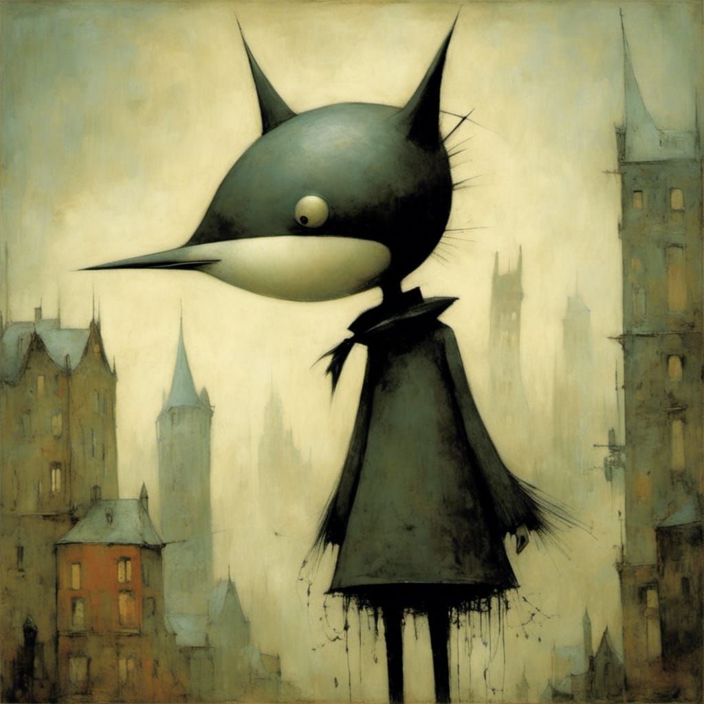 Goth Punk Character Inspired by Surreal Art