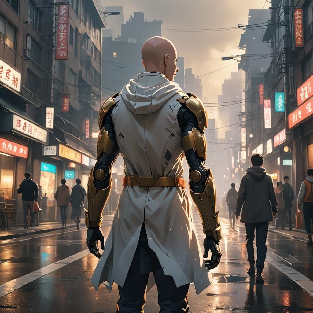 Saitama in 3D Anime Art Style