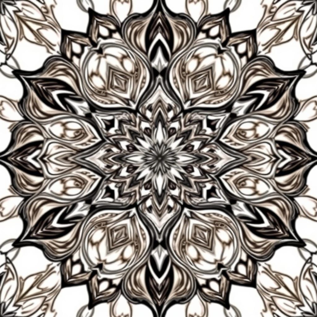 Vibrant Geometric Zentangle