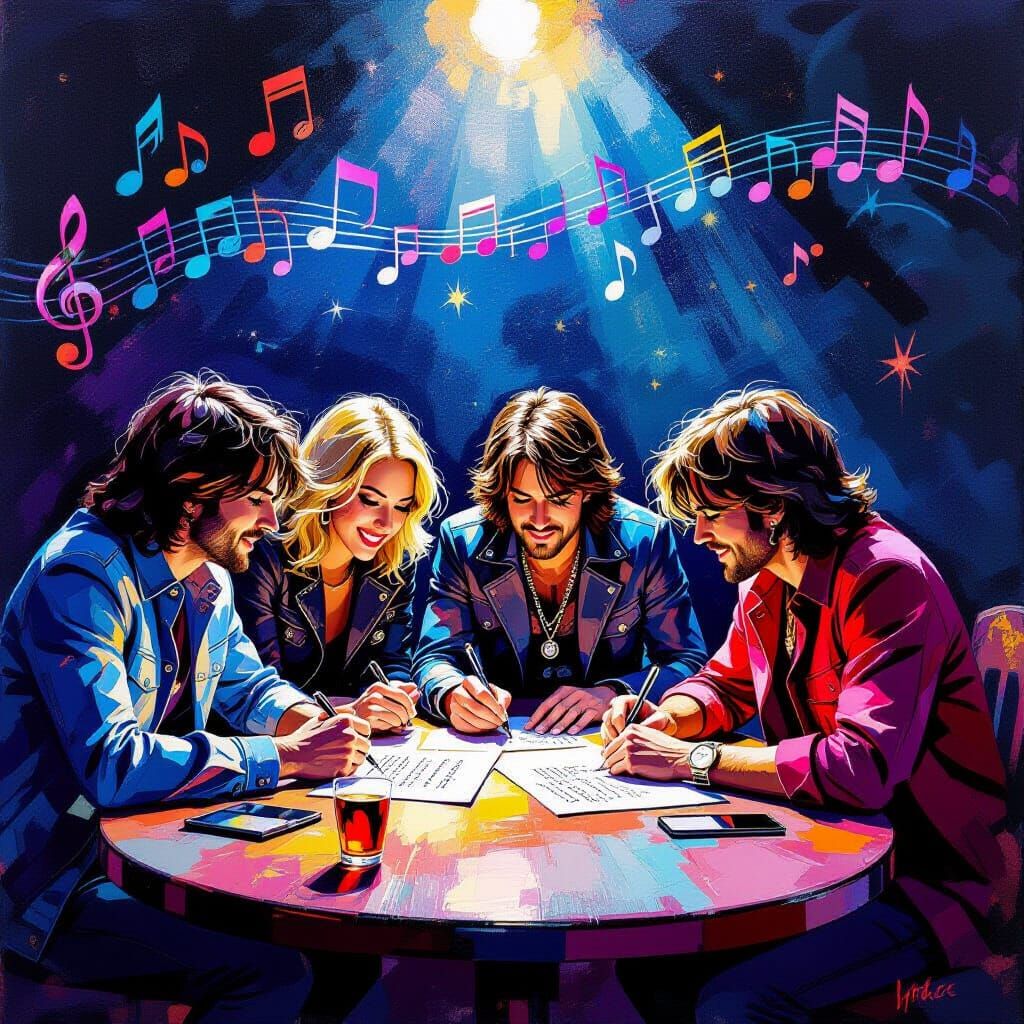 Rock Band "All Night Long" Songwriting Session