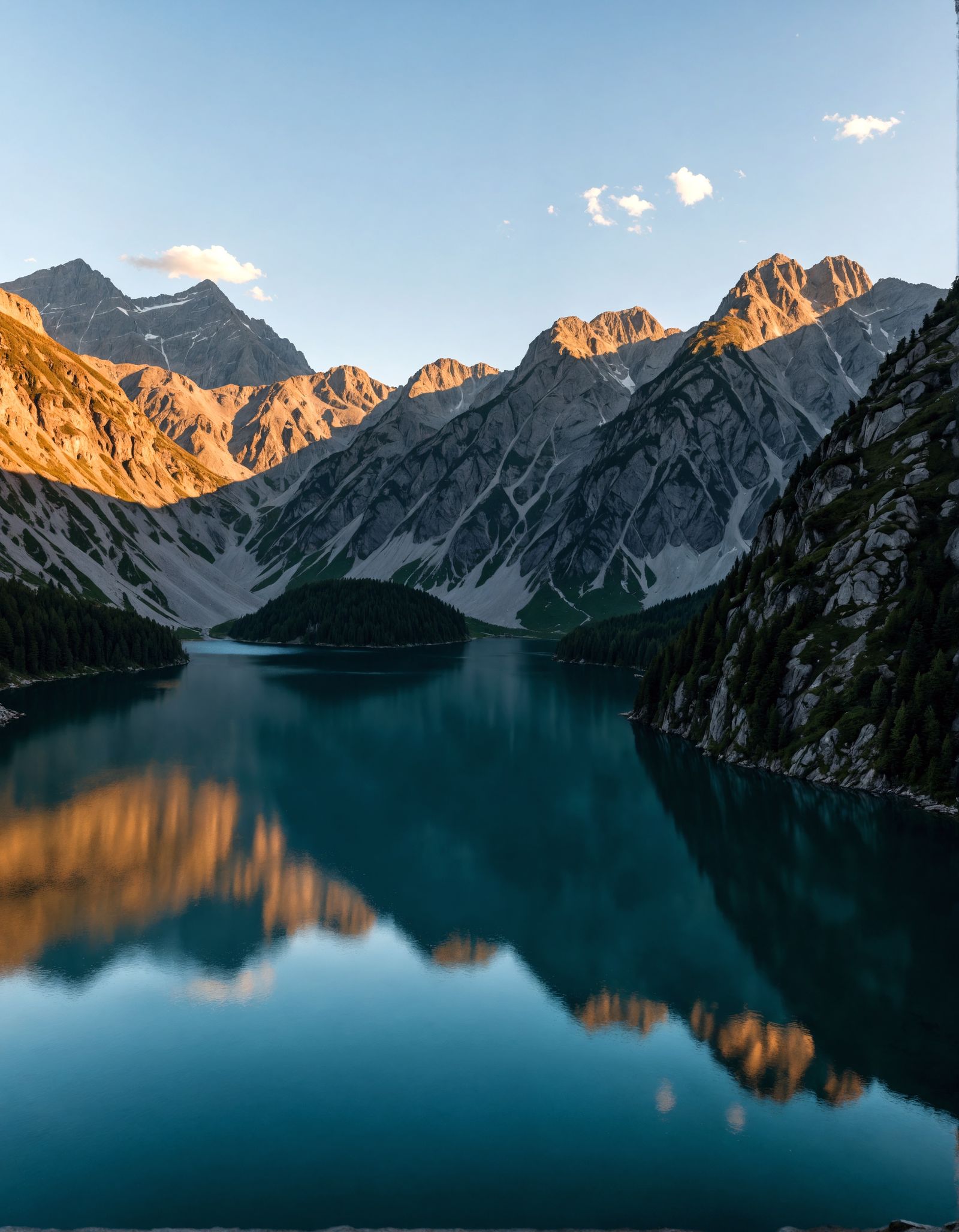 Mountain Lake Masterpiece in Hyperrealistic Style