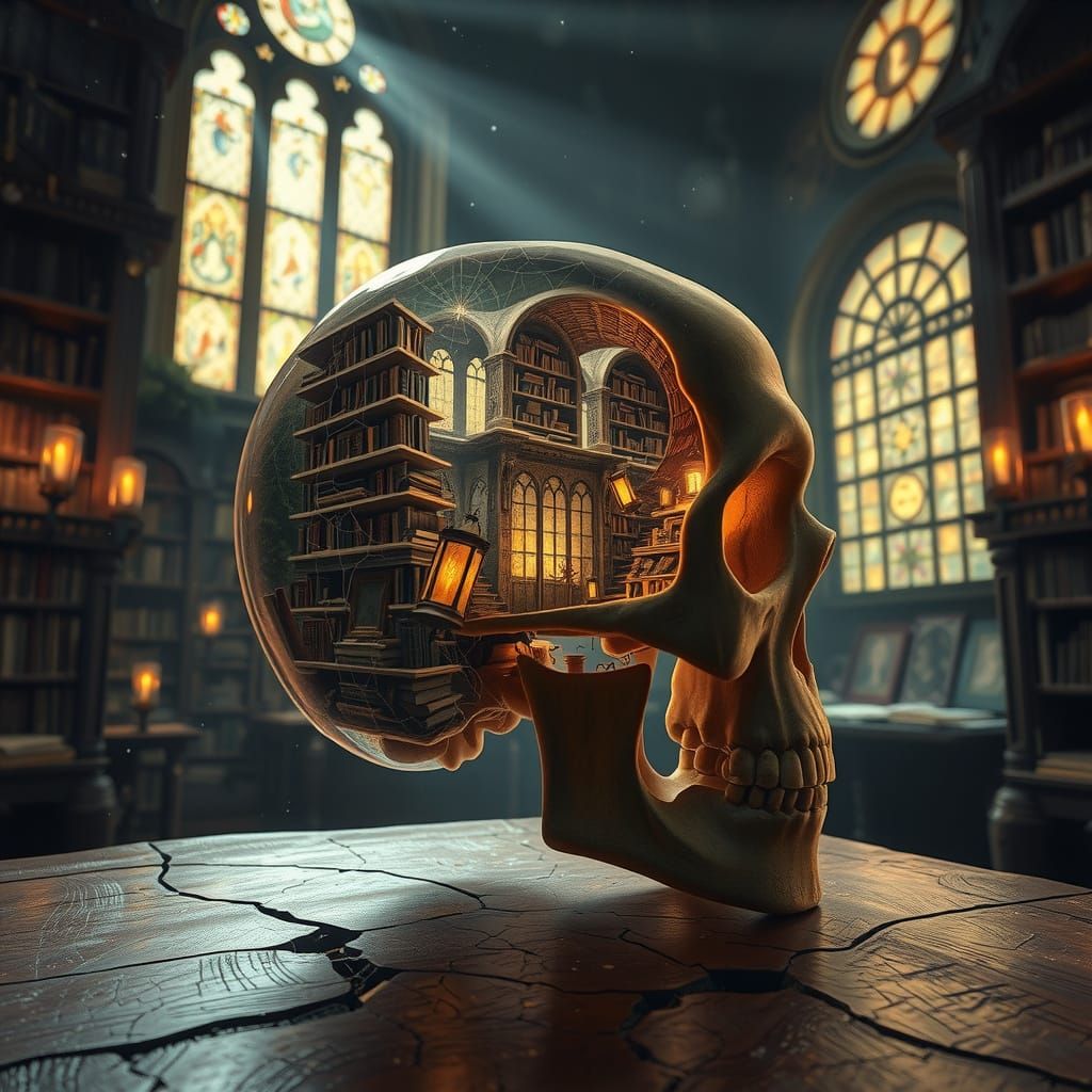 Spectrally Layered Skull Reveals Ancient Library