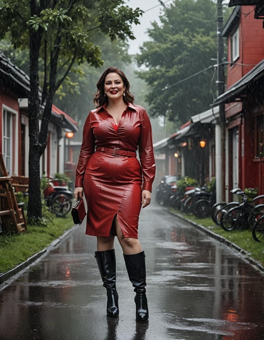 Glowing Village Serenade in the Rain