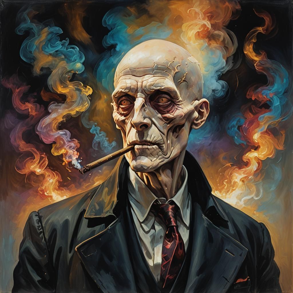 The Pale Man in Vibrant Oil Painting