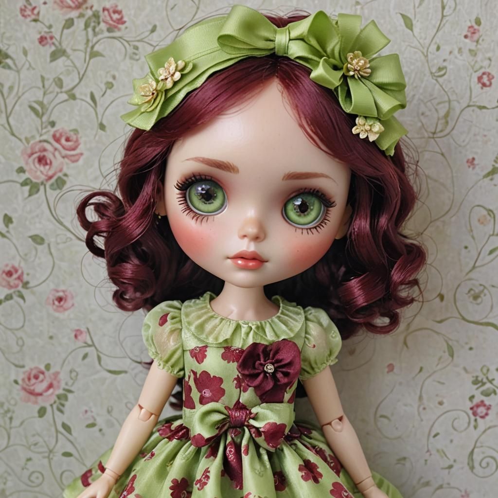 Blythe Doll Portrait in Whimsical Style