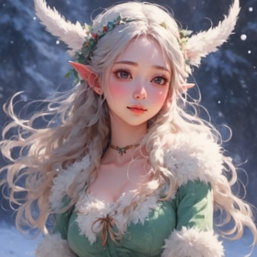 Merry Elf Dancing in Winter Wonderland