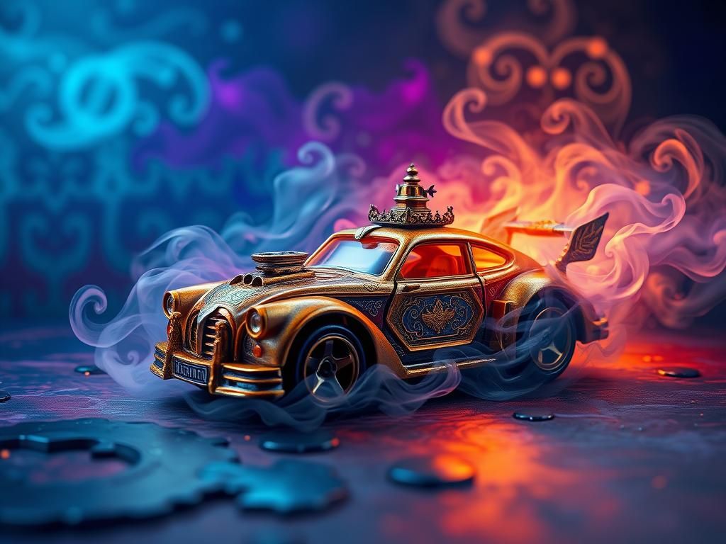 Fantasy Matchbox Car in Ornate Packaging