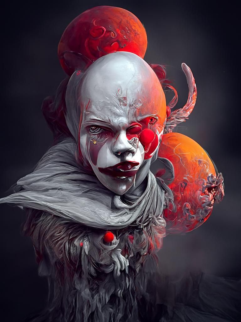Sinister Pennywise Clown in Hyperdetailed Digital Art