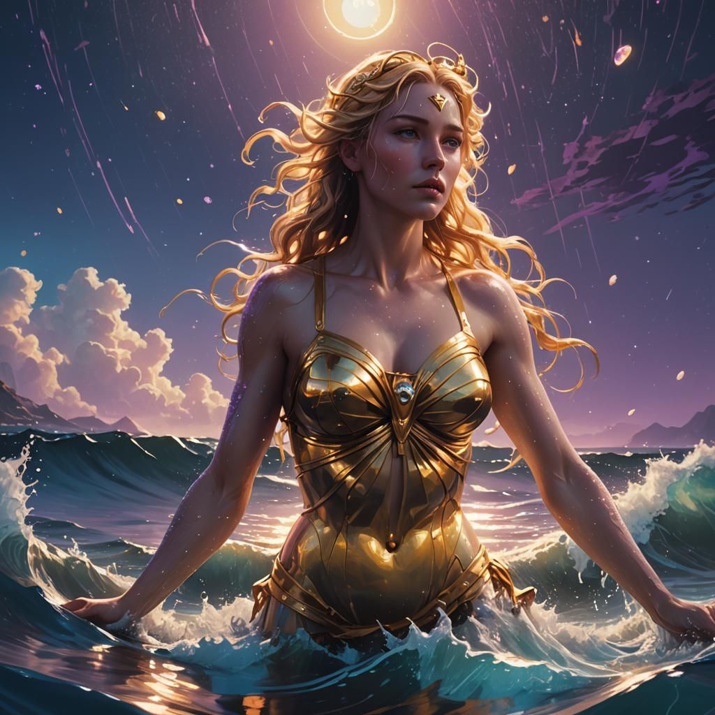 Aphrodite's Birth: Olympian Goddess Emerges from the Sea