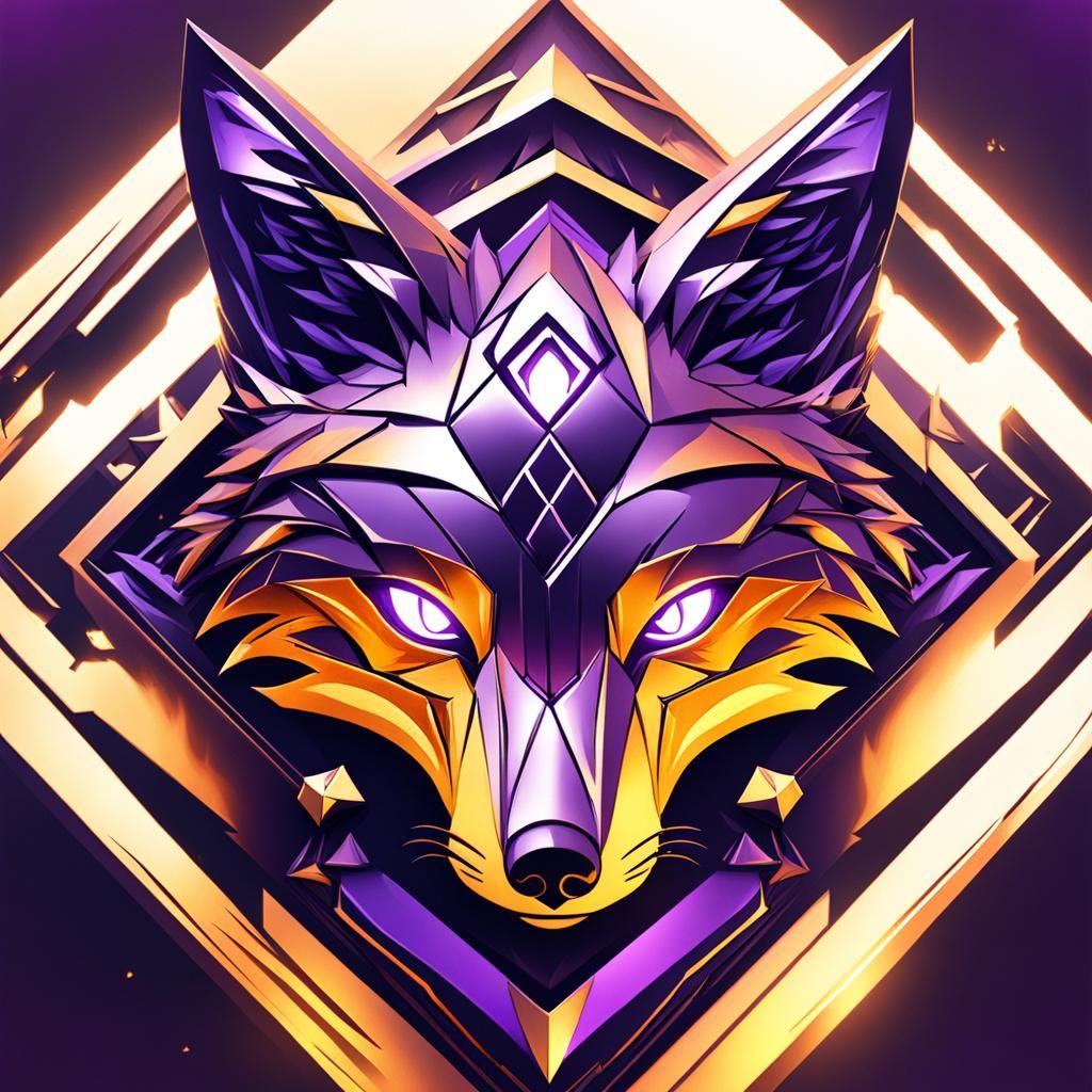 Fox Diamond Logo Ablaze: Dark Fantasy Concept Art