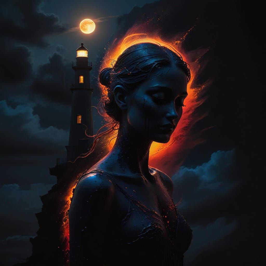 Striking Sunset Solitude in Vibrant Colors