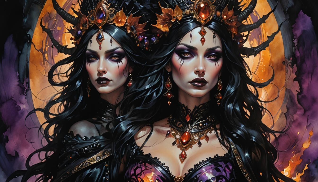 Dark ☠Goth 
Twisted 👓Priestess 
Vibrant Alcohol Ink 
⚰Deep ...