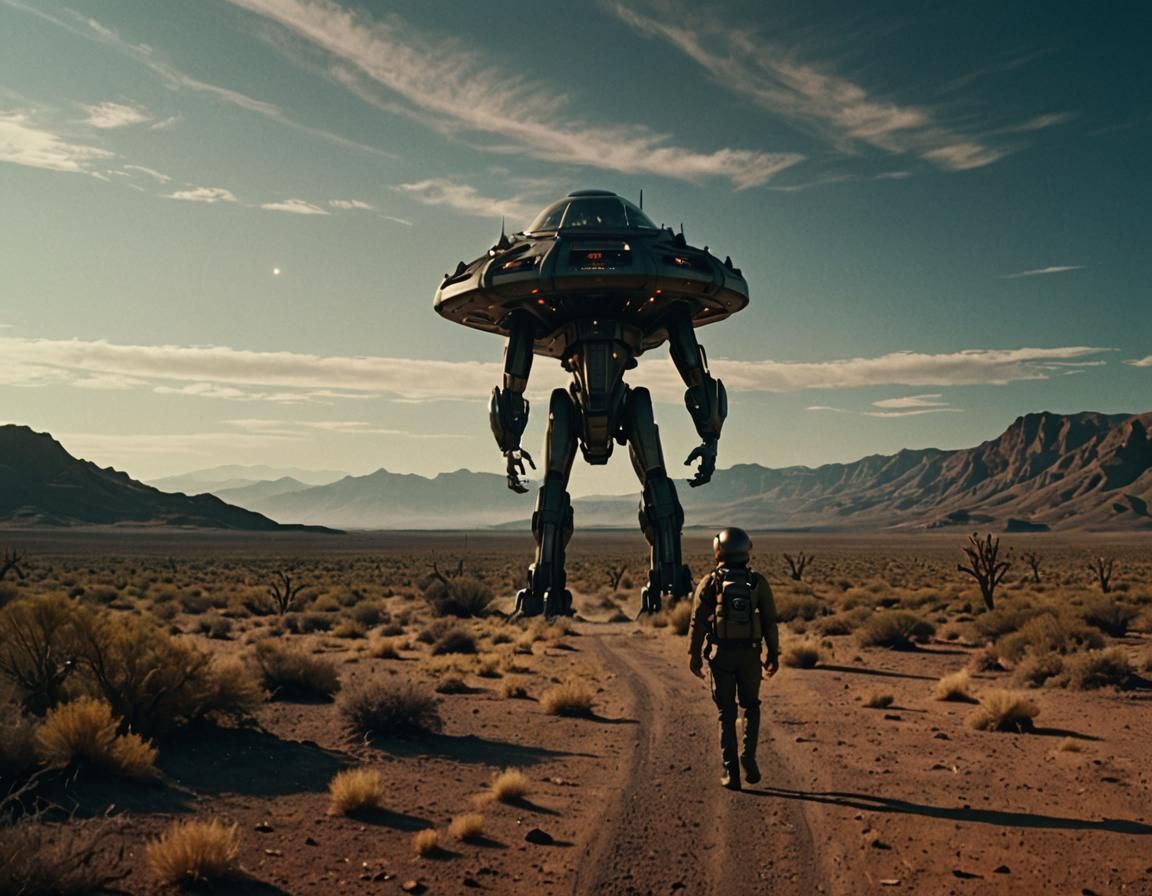 Extraterrestrial Occupation: A Cinematic Film Still