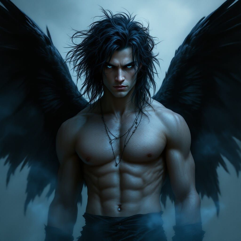 Mysterious Dark Fae with Gritty Ethereal Aura