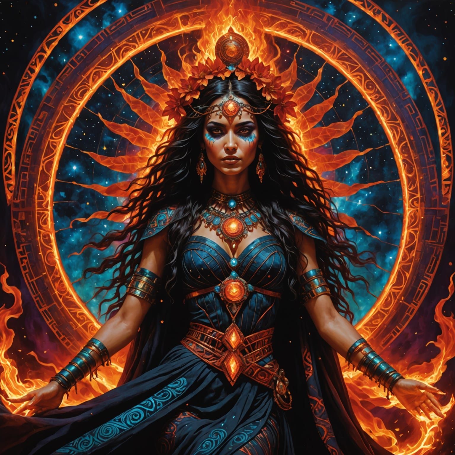 Cosmic Empress Ignites with Celestial Passion