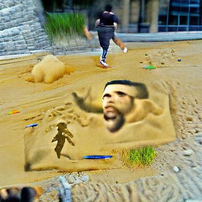 Drake Soaring Above Desert Landscape