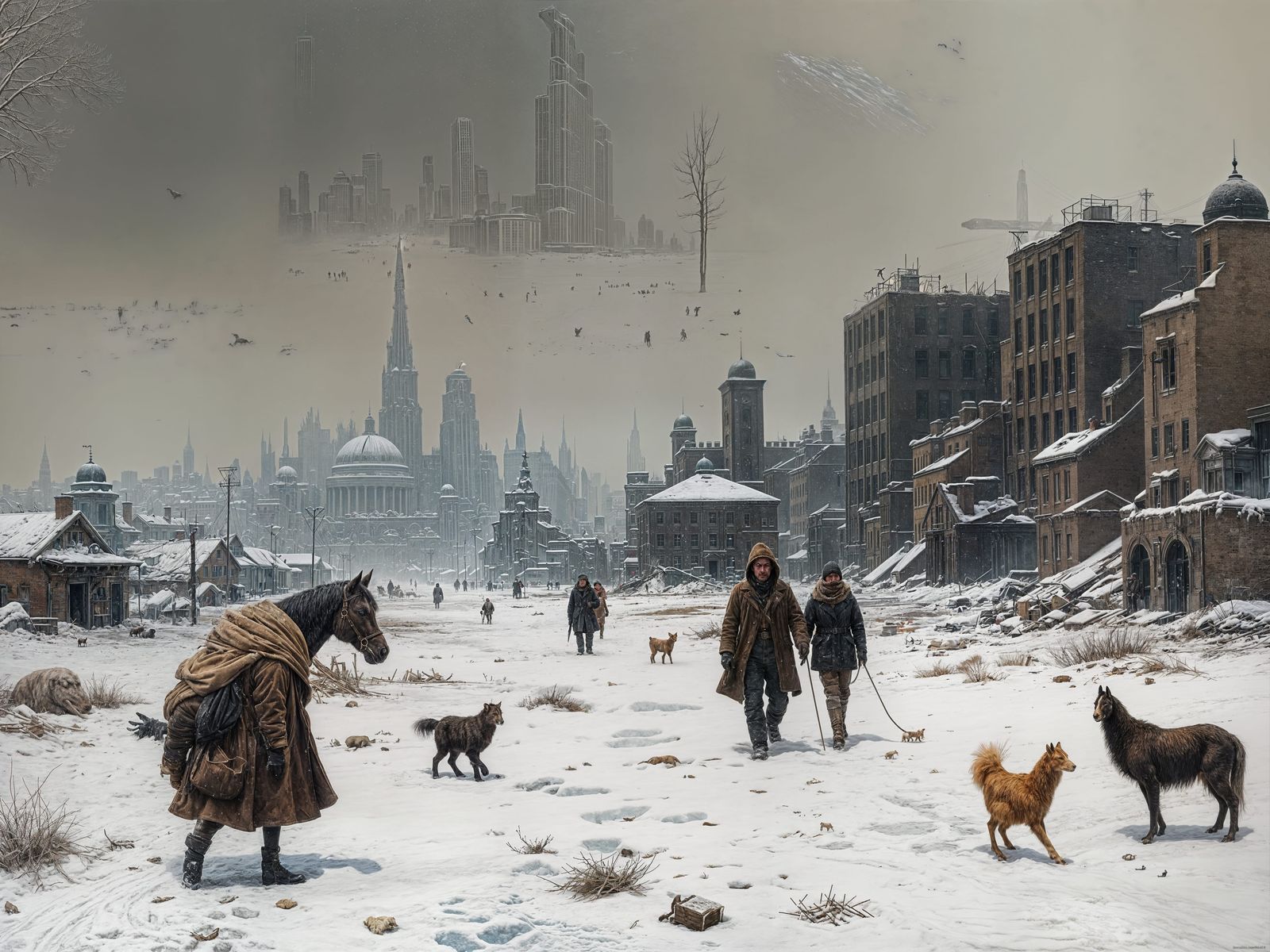 Epic Post-Apocalyptic Masterpiece: Winter Desolation in a Ru...