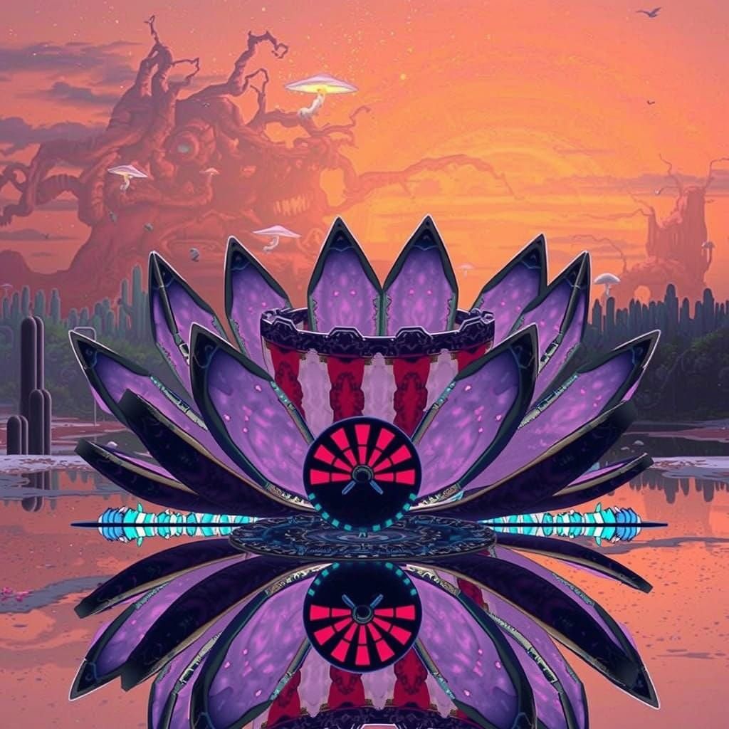 Ethereal Guardian of the Glowing Portal in a Dreamlike, Biom...