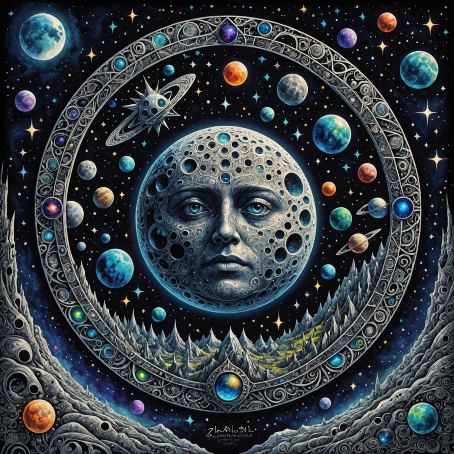 Cosmic Horror in Holographic Astral Style