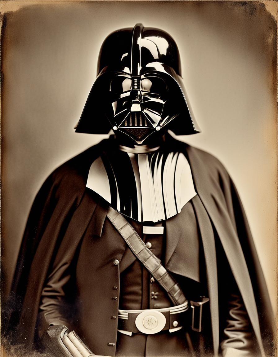Darth Vader as 1800s Gentleman, Photorealistic Portrait