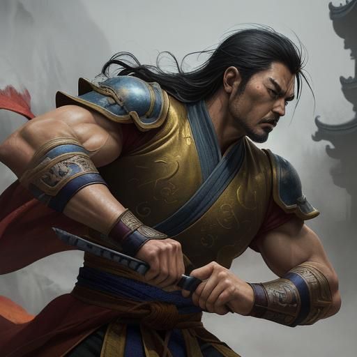 Kung Fu Warriors Clash in Comic Book Style