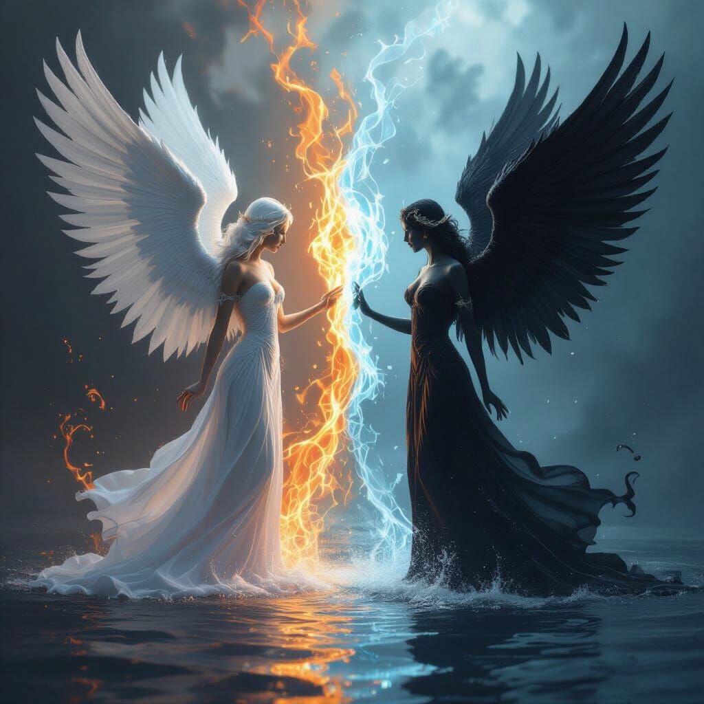 Angelic Opposites: A Study in Light and Dark