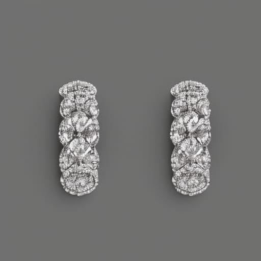 Diamond Tiara Portrait with Diamond Earrings