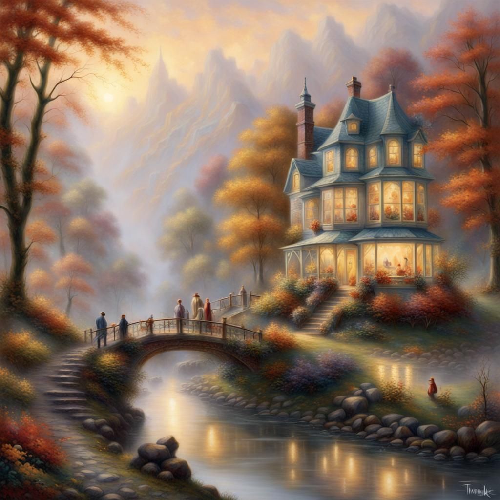 Ethereal Autumn Coffee Cup Fantasy