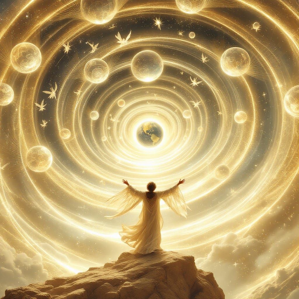 Dante Sees the Harmony of Celestial Spheres in a Cosmic Ball...