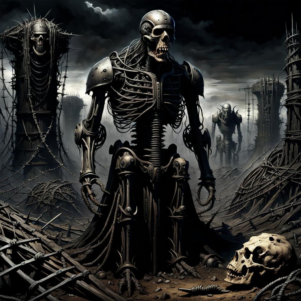 Colossal Bone Golem in Barbed Wire Wasteland