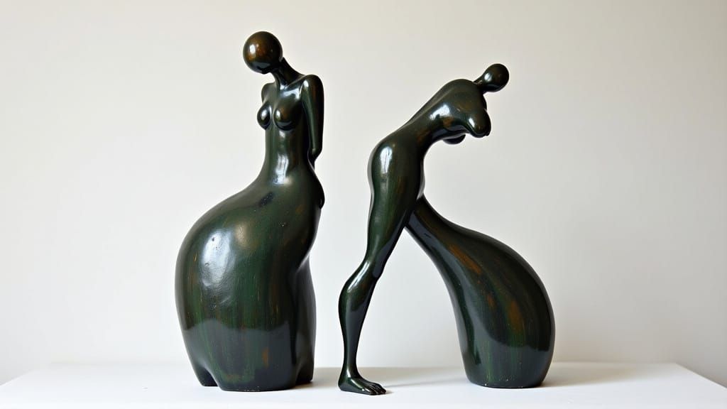 Elongated Bronze Sculpture in Giacometti Style