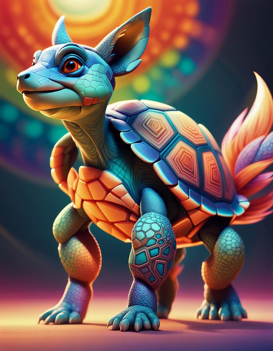 An hybrid mix turtle and fox