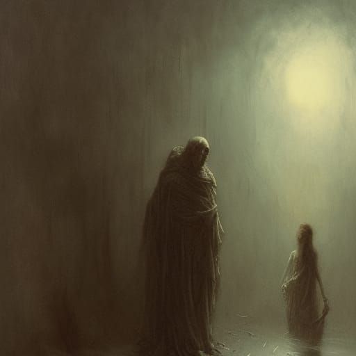 Gothic Horror Scene: Mother's Warning