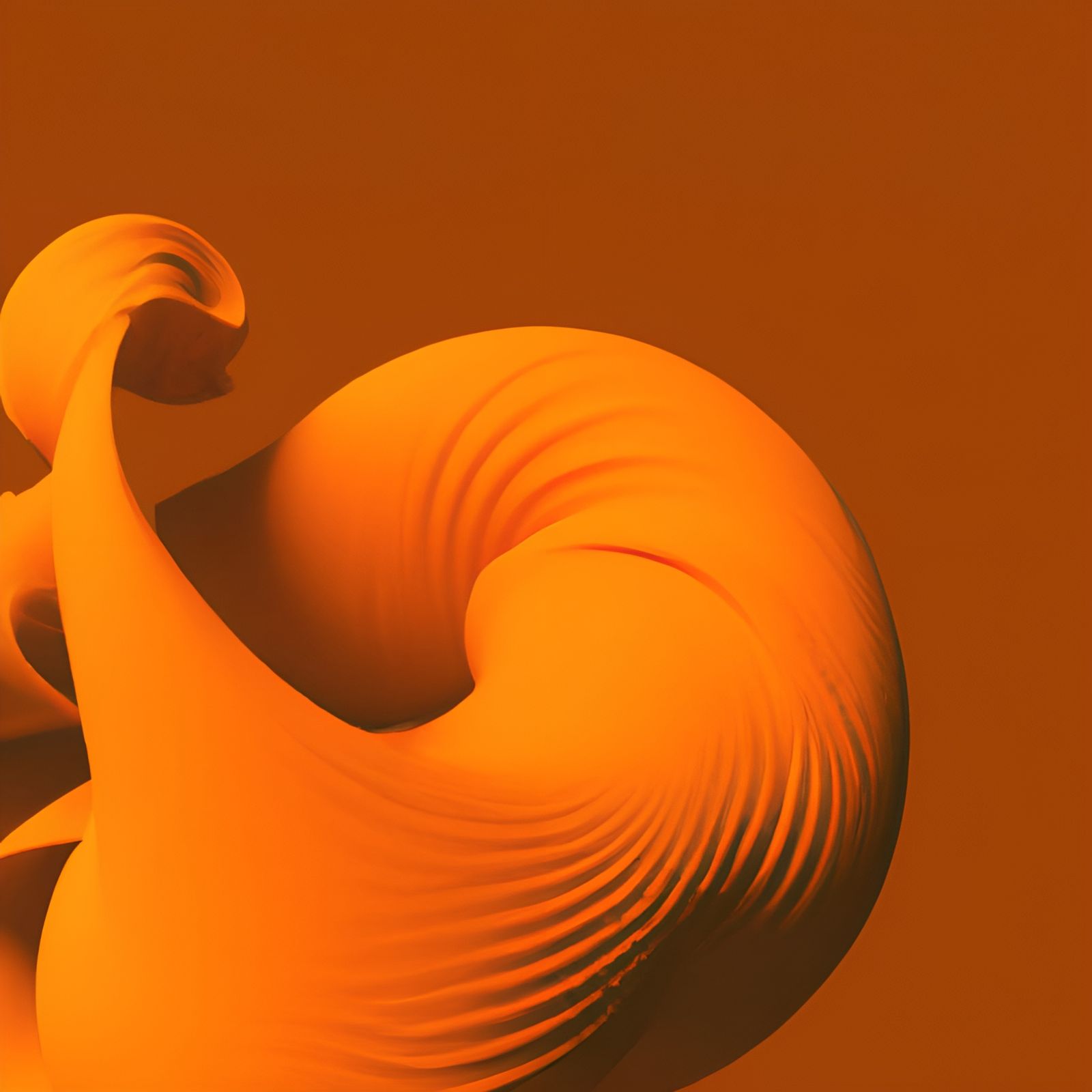 Abstract Art Nouveau Citrus Orange Graffiti Gelsculpt