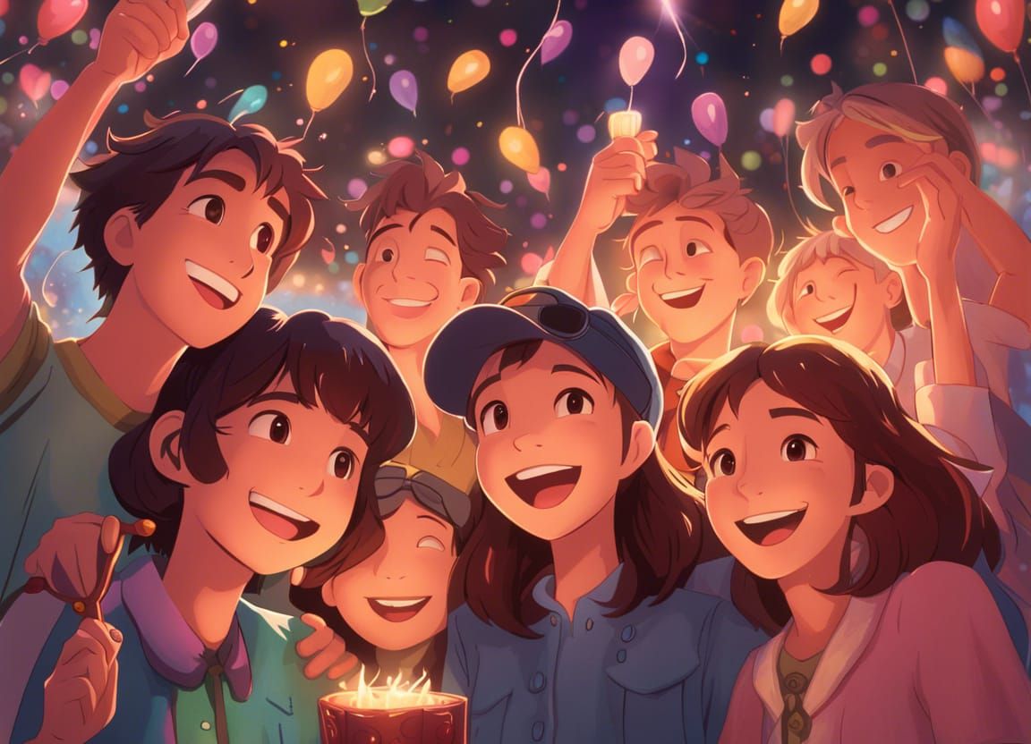 Friends Celebrate Milestone in Studio Ghibli Style