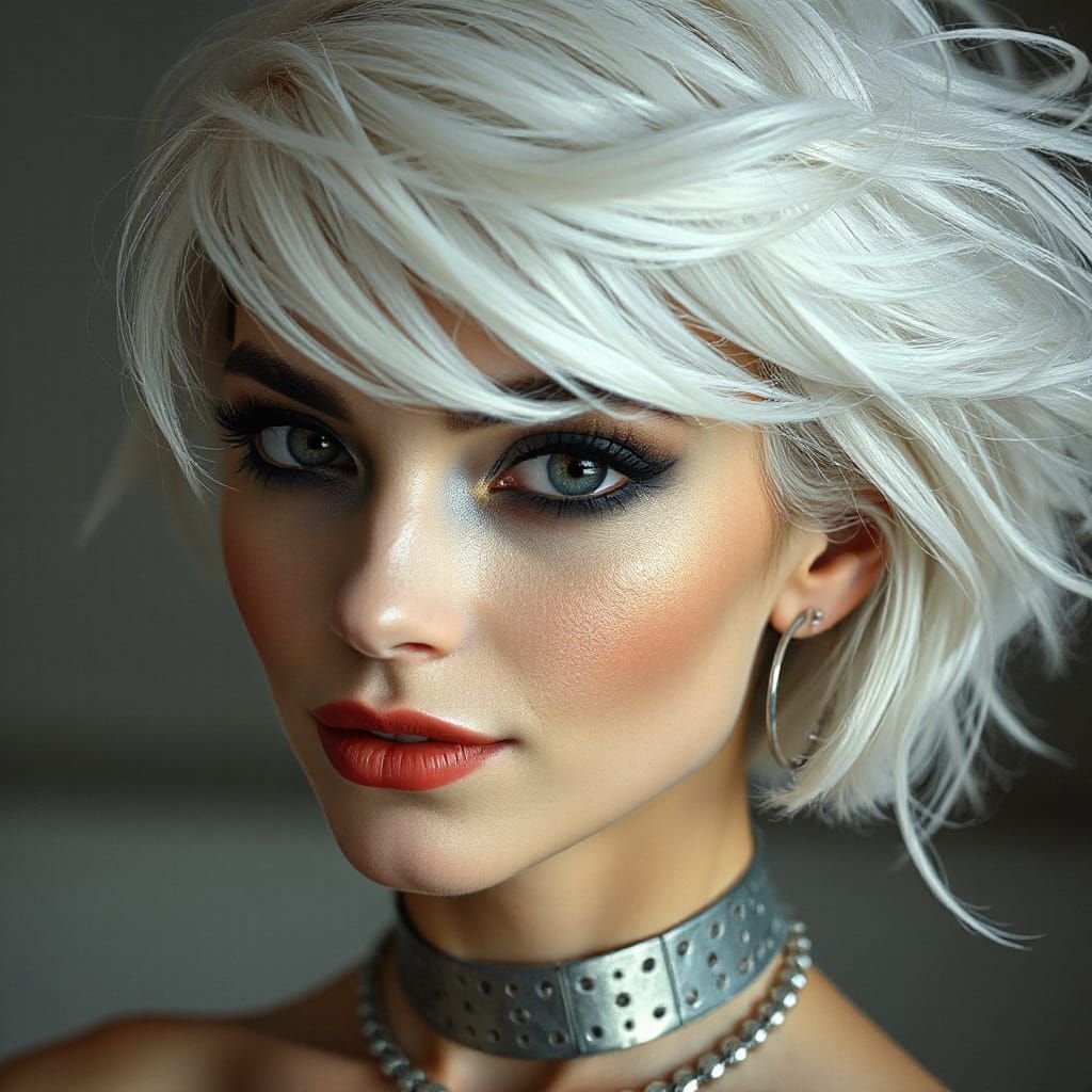 High Fashion Portrait: Haunting Beauty in White