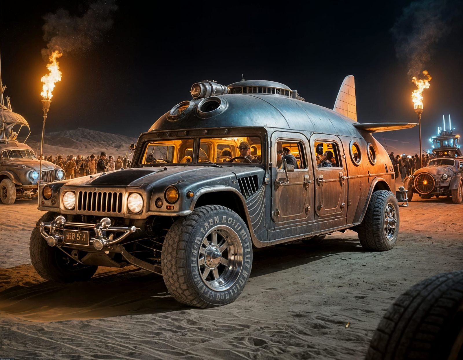 Steampunk HUMMER at Desert Festival