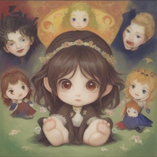 Hedgehog Vampire Portrait in Russian Icon Style