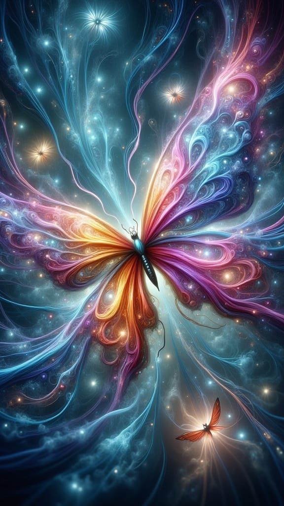 <lora:-Quantum Fluxus-:1.0> Digital art butterflies digital ...