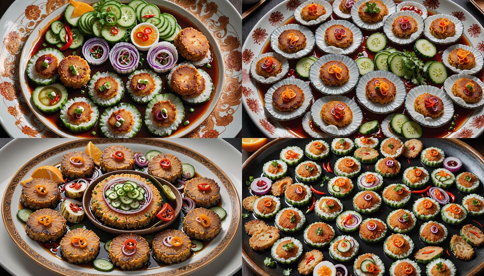 Thai Fish Cakes Still Life in Vivid Macro