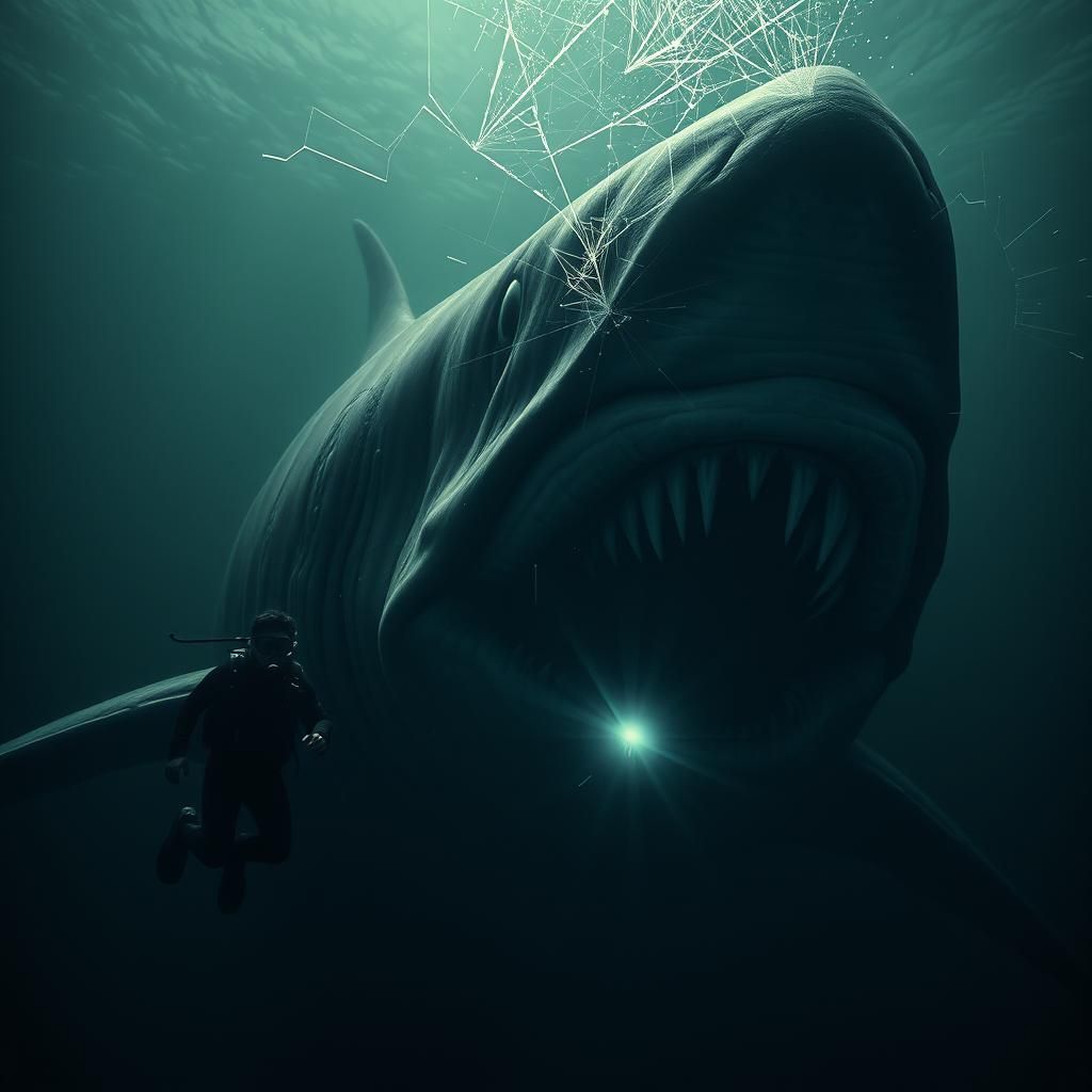 Hyperrealistic Megalodon Emerges from Ancient Depths