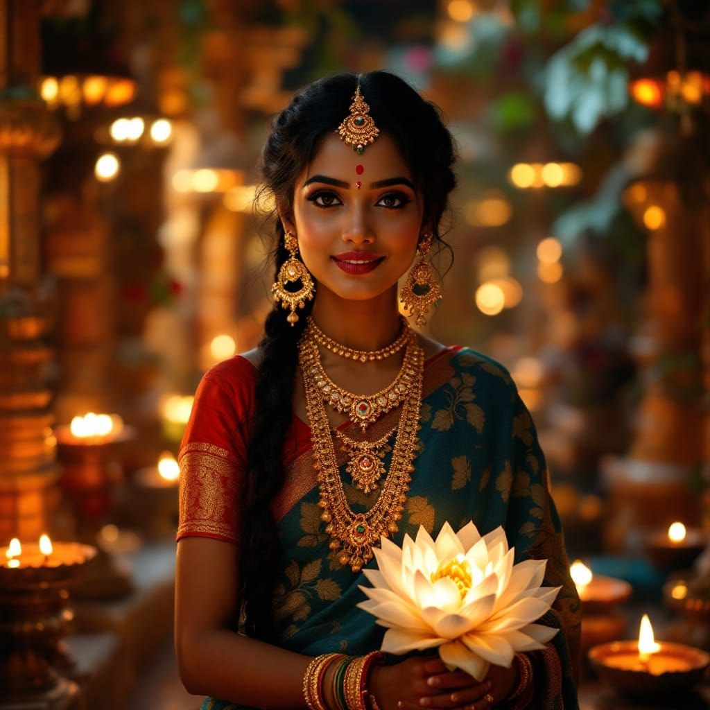 Indian Princess in Traditional Attire